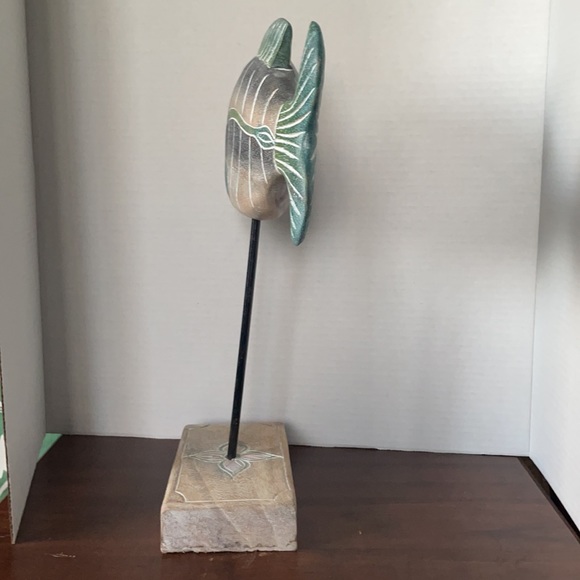 Wood Fish Decorative Wooden Fishing Beach Cottage Decor Gift Statue 15” - Picture 6 of 6